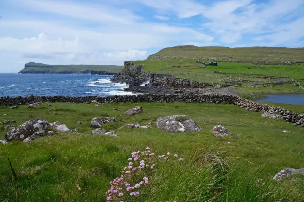 Søltuvík bay on Sandoy Island, Faroe Islands – remote coastline